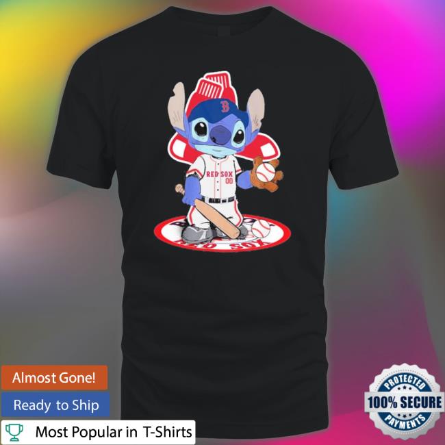 Official Stitch Baseball Boston Red Sox Logo Shirt