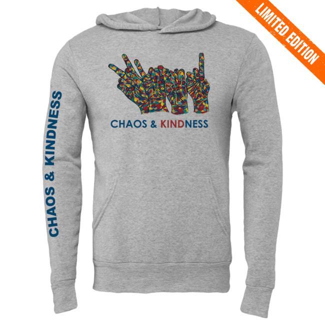Official Chaos And Kindness Store Sign Language "Kind" Crew neck Sweatshirt