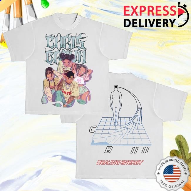Official Chris Brown World Store Merch Healing Energy Tee Shirt Official Chris Brown World Store Merch Healing Energy Shirt