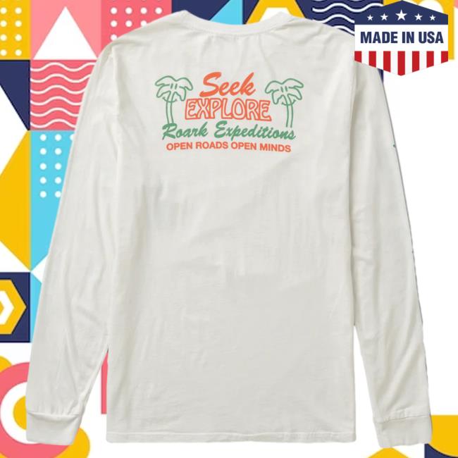Official Roark Clothing Store Shop Seek & Explore Long Sleeve New Shirt Off White