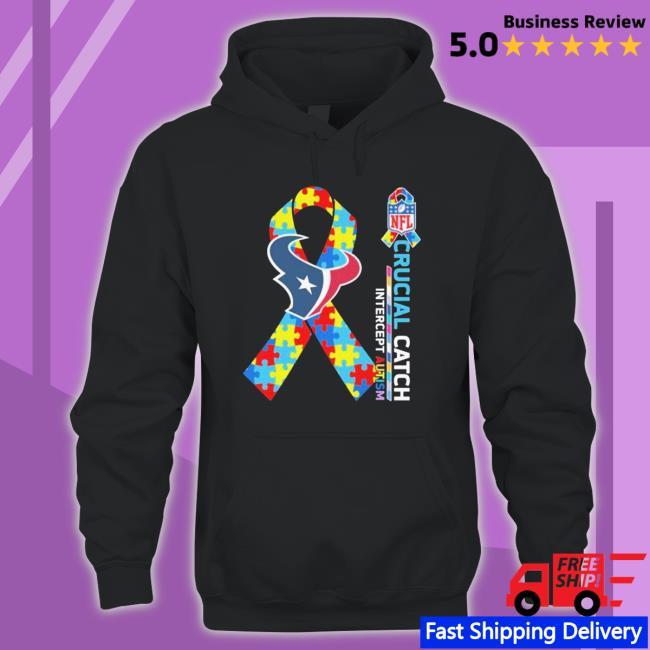 Houston Texans Crucial Catch Intercept Autism Sweatshirt Houston Texans Crucial Catch Intercept Autism Crewneck Sweatshirt