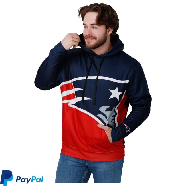 Official Foco Merch Store Shop Foco New England Patriots Bold Logo Hood Foco Apparel Clothing