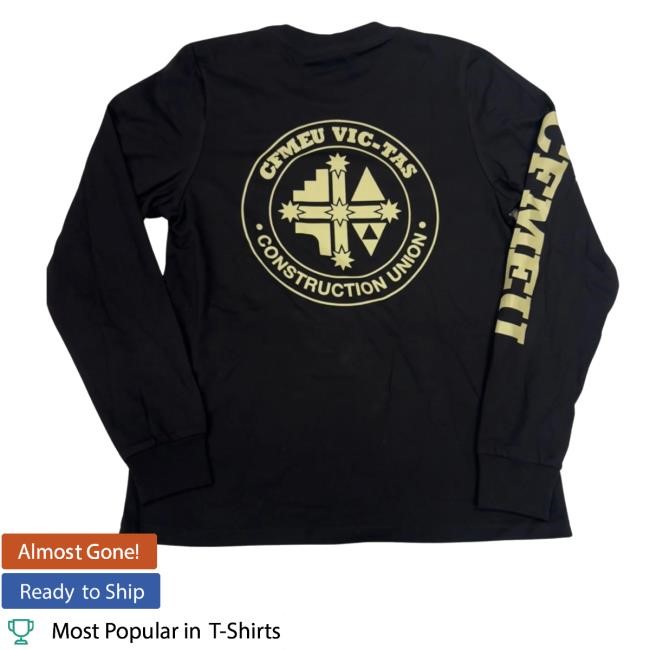 Cfmeu Merch Store Women's Cfmeu Basic - Gold Stencil Tee Shirt