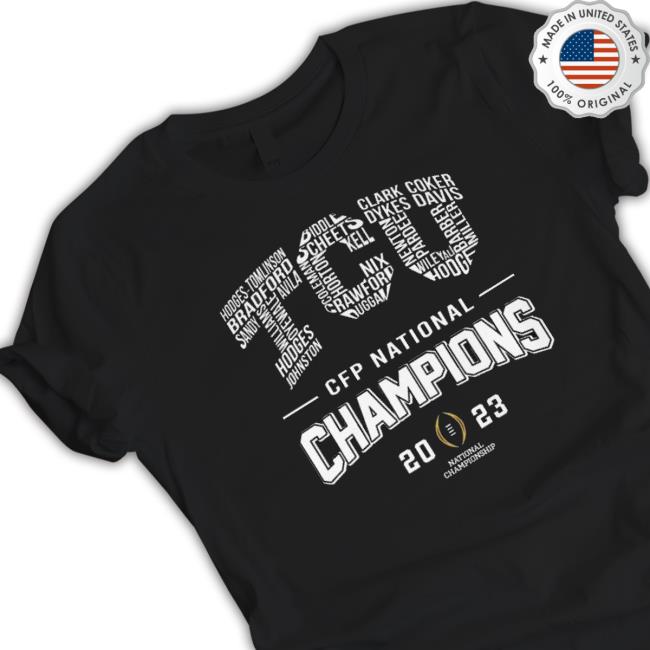 Tcu Horned Frogs Player Names Cfp National Champions 2023 Classic Shirt