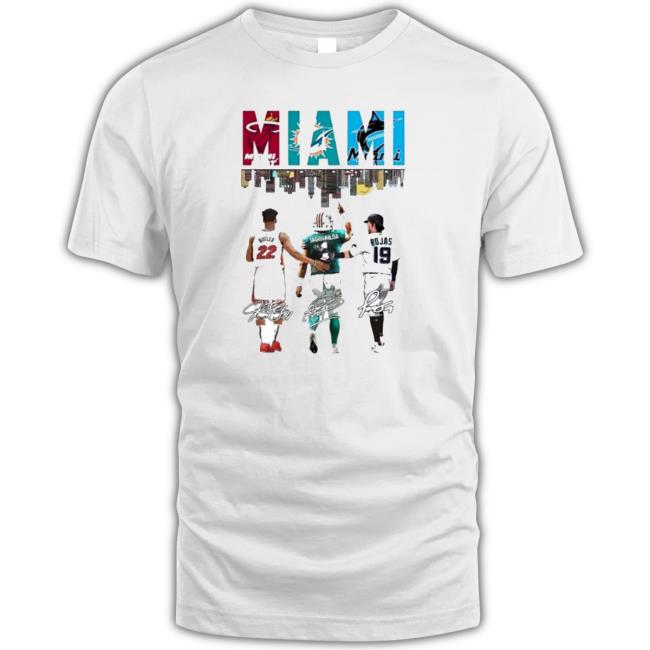 Miami Sports Teams Butler Tagovailoa Rojas Signature Shirt