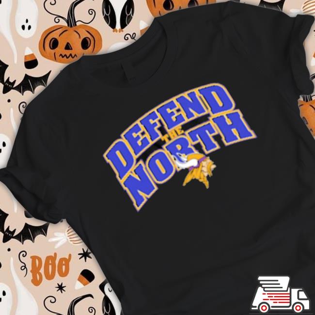Men’S Purple Minnesota Vikings Defend North Hometown Collection Prime Time Logo Classic Shirt