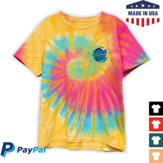 Trending Santa Cruz Wave Dot Girls Tie Dye Tee Shirt