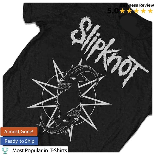 Maniacs Online Merch Slipknot Goat Star Logo Hooded Sweatshirt