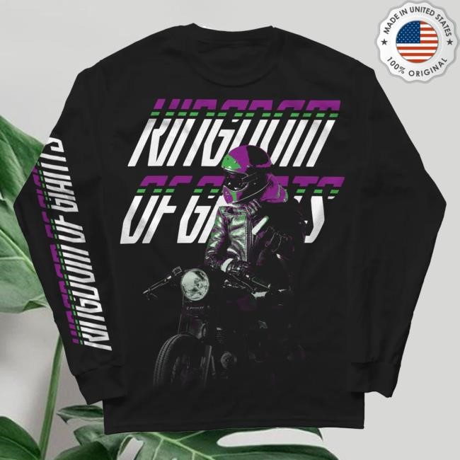 Official Down Right Merch Kingdom Of Giants - Biker Long Sleeve Sweatshirt