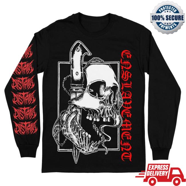 Rising Merch Store Shop Distant Band Enslavement Skull Long Sleeve Shirt New Risingmerch