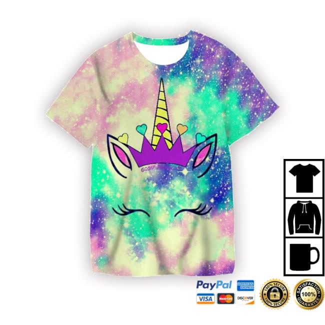 Official 2022 Summer New 3D Unicorn Print Tee Shirt