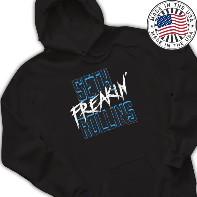 Seth Freakin Rollins Blue Text Long Sleeve Shirt Seth Freakin Rollins Blue Text Sweaters