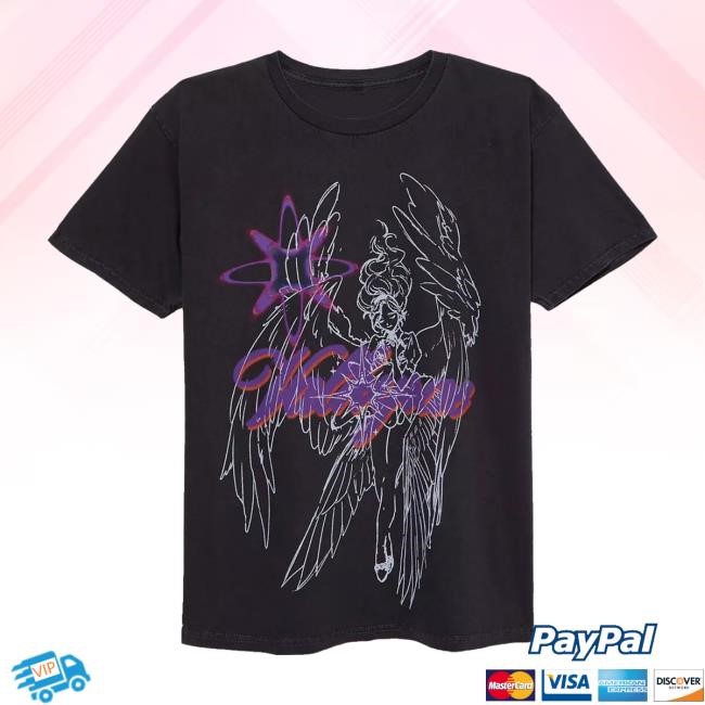 Valkyrae Angel Relaxed Fit Girls Zip Up Hooded Sweatshirt