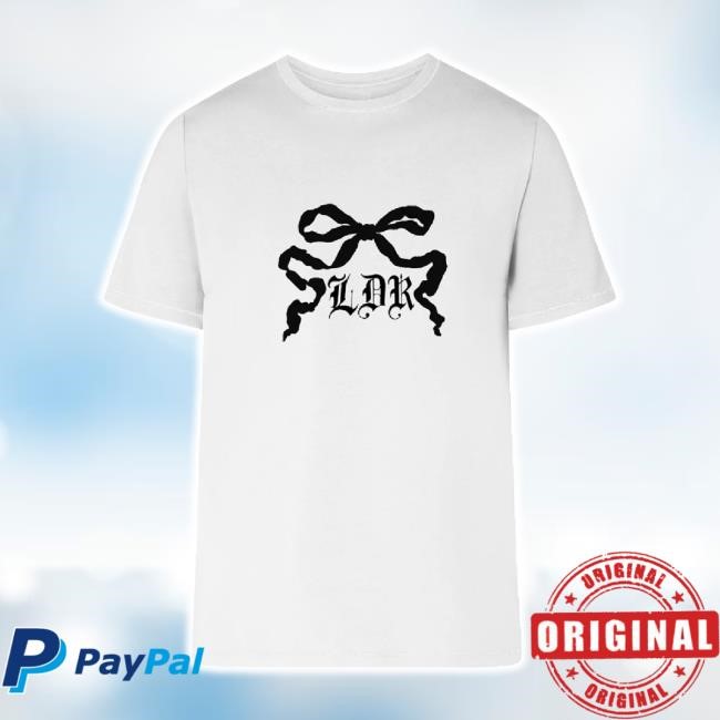 Trending White T-Shirt With Ribbon Lana Del Rey Store Merch Shop