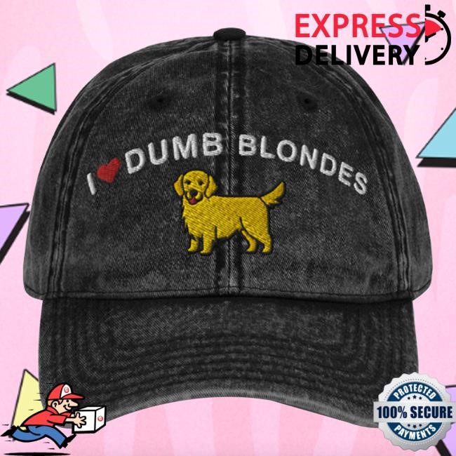 Orbital Clothing Brand Merch Store I Heart Dumb Blondes Vintage Cotton Twill new hat