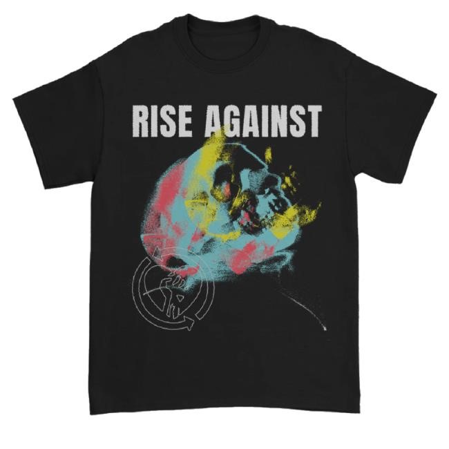 Rise Against Merch Projecting Skull Classic Shirt (Black)