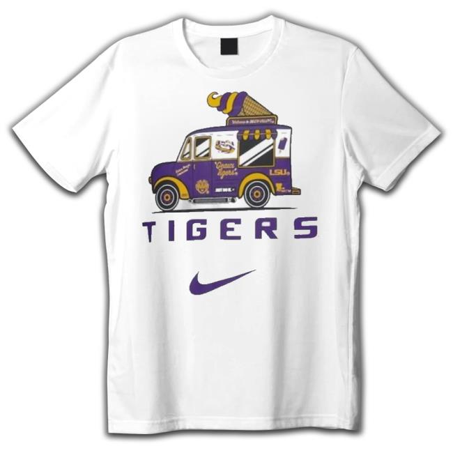 Men’S White Lsu Tigers Campus Ice Cream shirt Men’S White Lsu Tigers Campus Ice Cream shirt