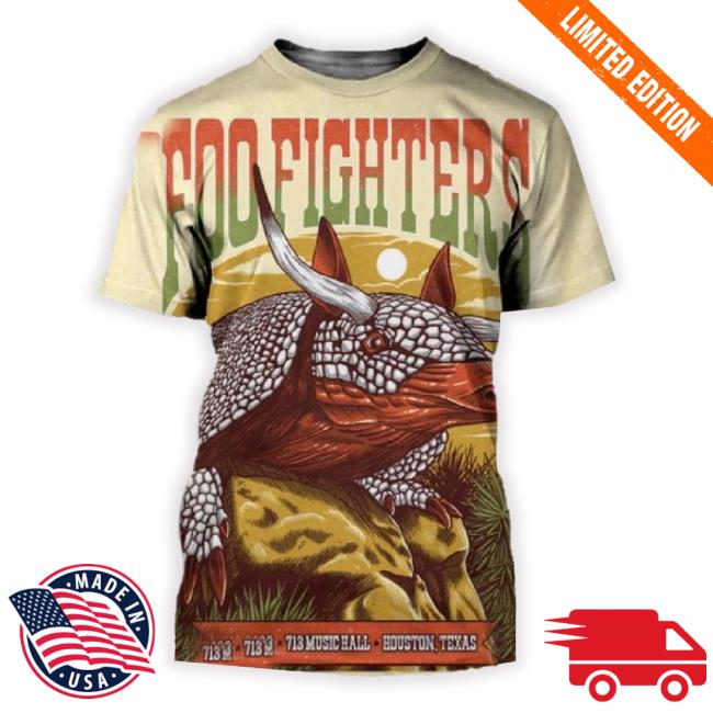 Foo Fighters Houston Let’S Rock At 713 Music Hall On Oct 10Th 2023 Poster All Over Print Hoodie Sweatshirt