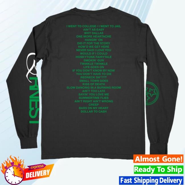 Ernest Official Merch Shop Track List T Shirt