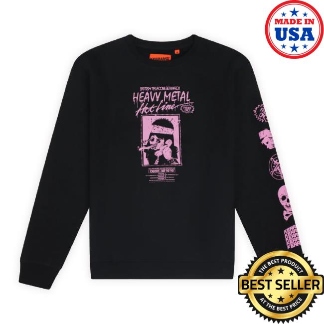 Original Kerrang Merch Store Heavy Metal Hotline Sweater Black Kerrang Shop