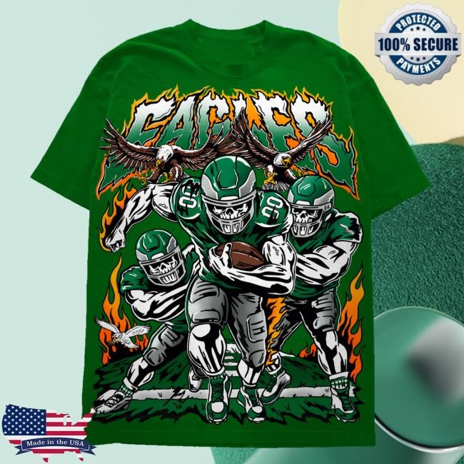 Warren Lotas Merch Store Eagles Push T-Shirt - Kelly Green t-shirt, hoodie, tank top, sweater and long sleeve t-shirt