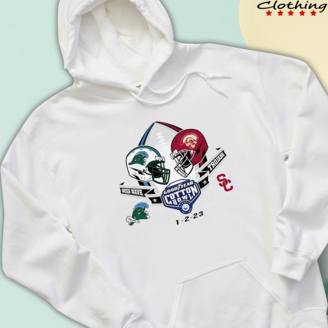 2022 Goodyear Cotton Bowl 2-Team Tulane Vs Usc Hoodie