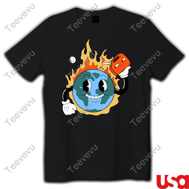 Official Ideologie Store Hasanabi World On Fire Shirt
