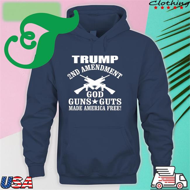 Ron Filipkowski Trump 2nd Amendment God Guns Guts Made America Free Shirt Tee Shirts Black