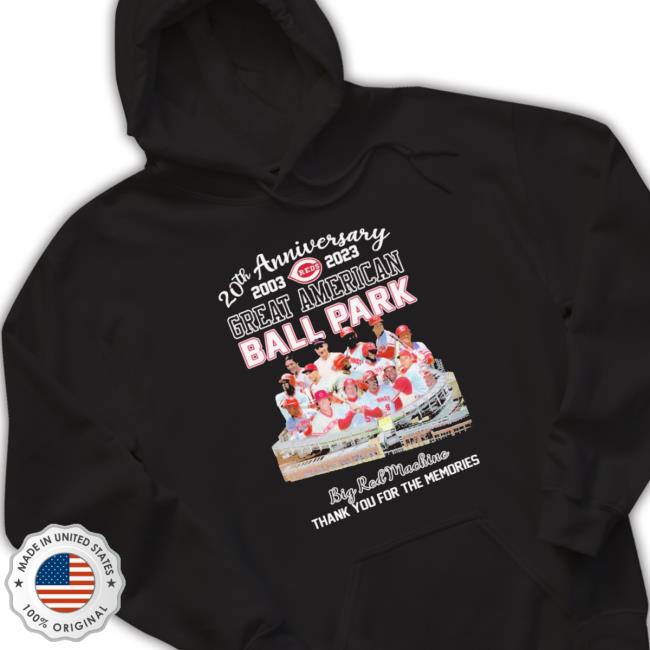 20Th Anniversary 2003 2023 Great American Ball Park Big Red Machine Thank You For The Memories Long Sleeve Shirt 20Th Anniversary 2003 2023 Great American Ball Park Big Red Machine Thank You For The Memories Sweaters
