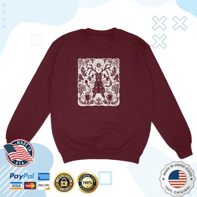 Mythical Merch Store Rustic Randler Sweatshirt (Maroon) Crewneck Sweatshirt