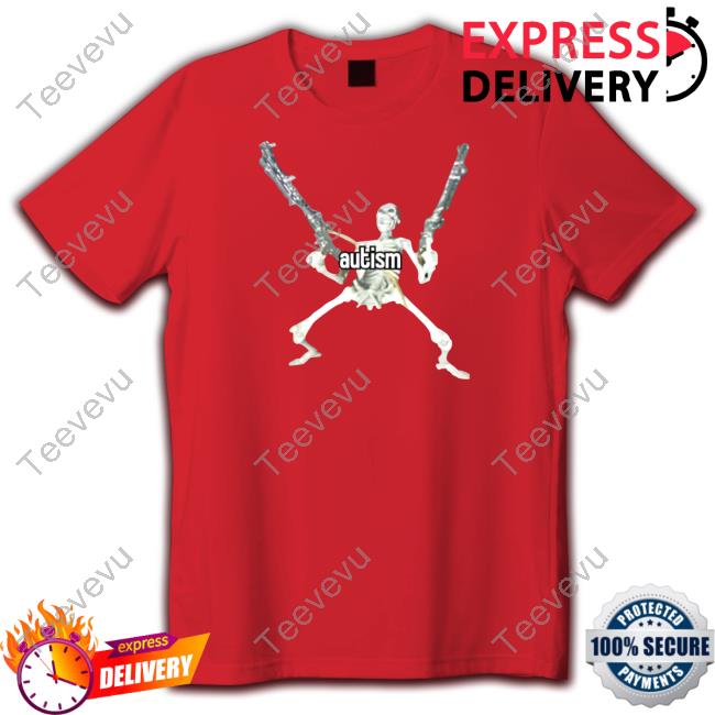 Vonalt Autism Skeleton With Guns Tees Vonixbutmore