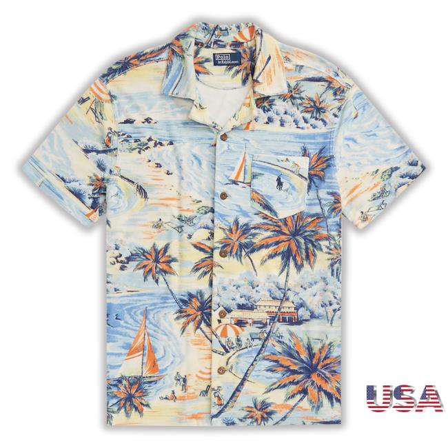 Ralphlauren Merch Polo Ralph Lauren Tropical-Print Terry Hawaiian Shirts