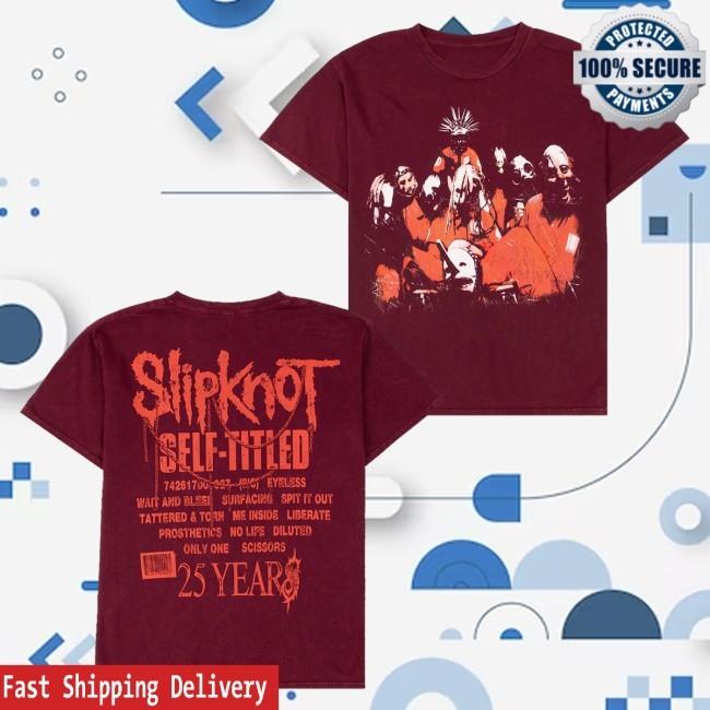 Trending Slipknot Merch Self Titled 25 Years Zip Hoodie