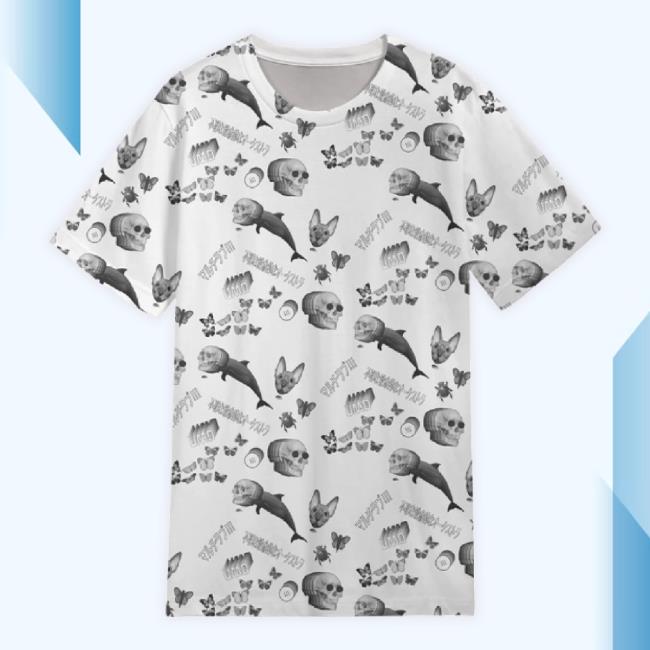 Officia Unknown Mortal Orchestra Multi-Love Pattern T-Shirt White