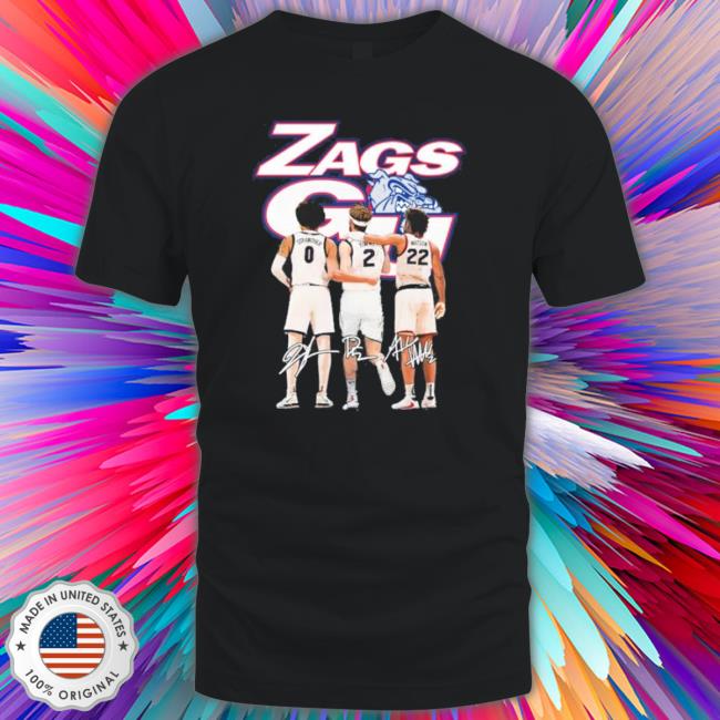 Gonzaga’S Anton Watson, Drew Timme And Julian Strawther Signatures shirt