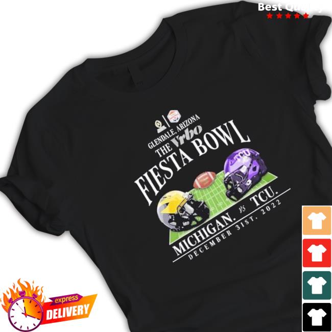 Michigan Wolverines Vs Tcu Horned Frogs The Vrbo Fiesta Bowl 2022 T-Shirt