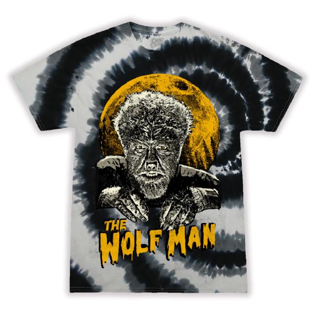 The Wolf Man Savage Beast Tee Shirt (Silver Screen Tie Dye)