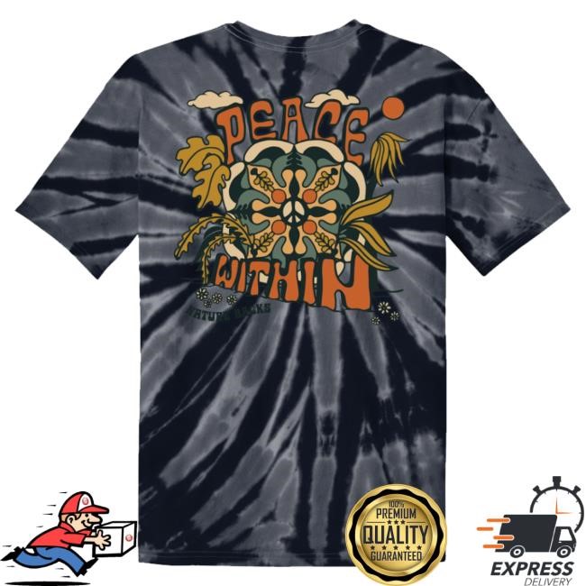 Official Nature Backs Merch Store Shop Peace Within Black Tie Dye T-Shirt