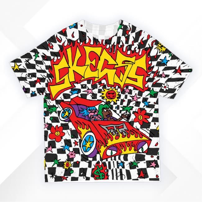 Space Mirror Merch Skegss - Rehearsal All Over Print Hot Rod t-shirt, hoodie, tank top, sweater and long sleeve t-shirt