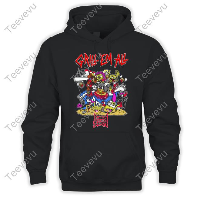 Grillemall Grill Em All Burgs At The Beach Funny T Shirt