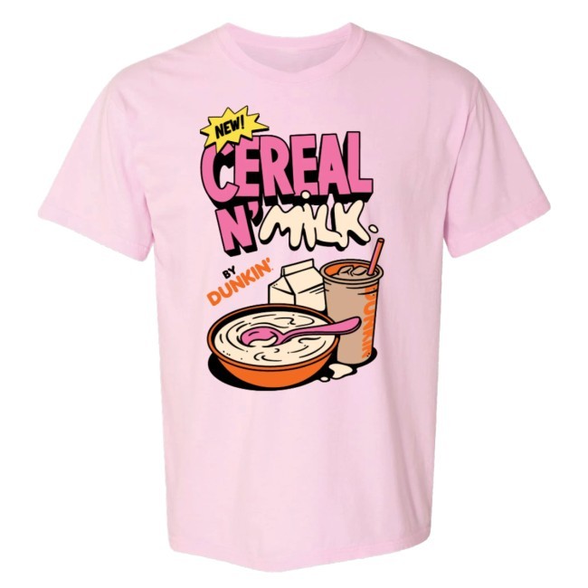 Dunkin' Gear Merch Cereal N' Milk Heavy Weight Long Sleeve Shirt Blossom