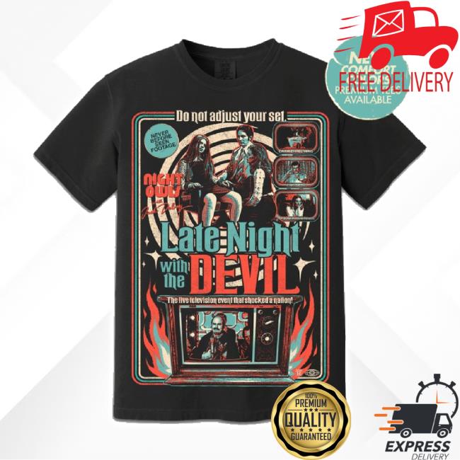 Trending Late Night With The Devil Premium T-Shirt Halftonehorror Shop