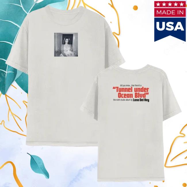 Official Spotify Capsule Store Merch Lana Del Rey Did You Know There’S A Tunnel Under Ocean Blvd Natural Photo Popover Shirt SpotifyCapsuleStore LanaDelRey Shop
