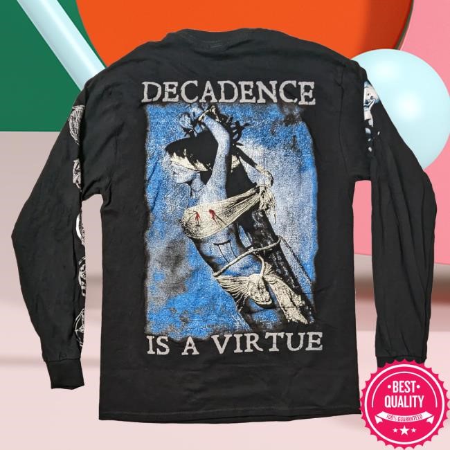 Night Shift Merch Cradle Of Filth Decadence Is A Virtue Long Sleeve Tee Shirt