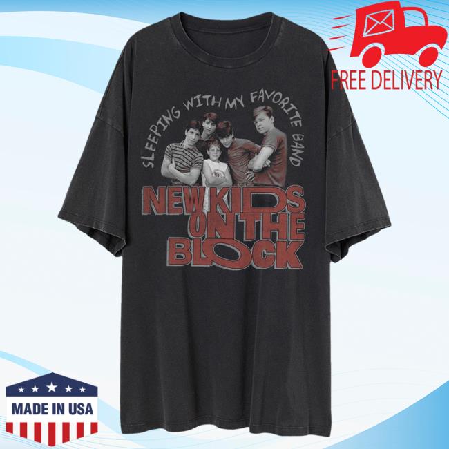 Official Merch Bar New Kids On The Block Store Sleeping With My Favorite Band Sleep Shirt New Black MerchBar NewKidsOnTheBlock Nkotb