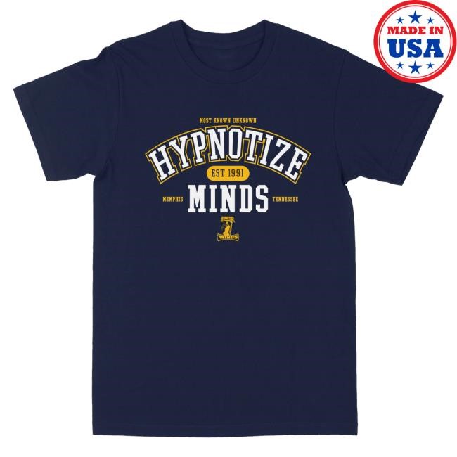 Three 6 Mafia Merch Hypnotize University Tee Navy Tee