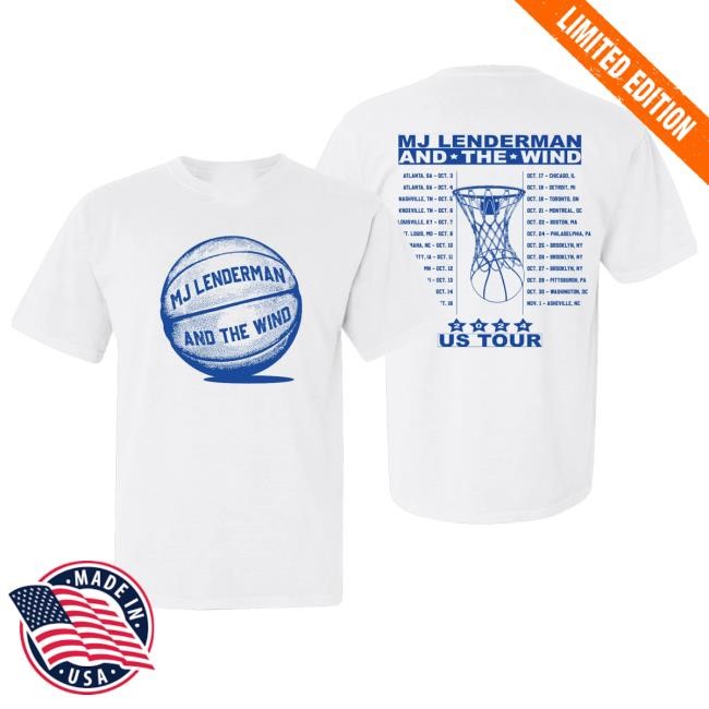 Mj Lenderman Merch Basketball Tour Tee 2024 Shirts