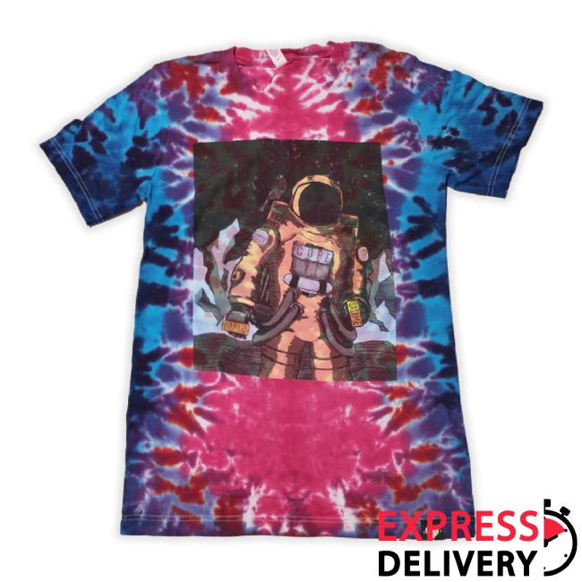 Custom Tie-Dye Astronaut Long Sleeve Tee