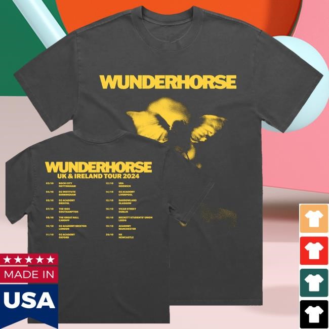 Original Wunderhorse Band Merch Store Midas Faded Black Tour Shirts