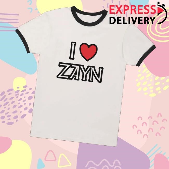 Inzayn Merch Store I Love Zayn Ringer Tee Shirt